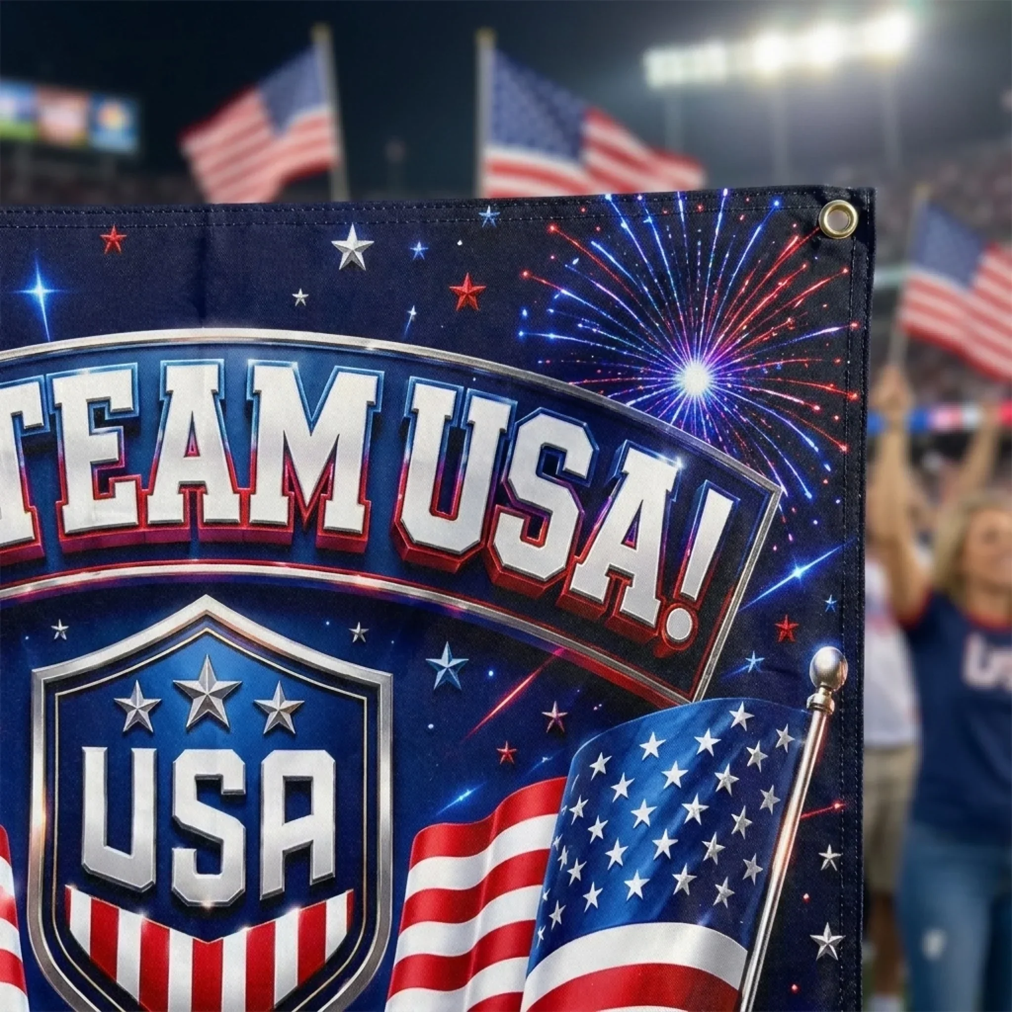 Global Soccer Championships Go Team USA Watching Party 2026 - Personalized Backdrop - Gift For Family, Football Fans - Image 2