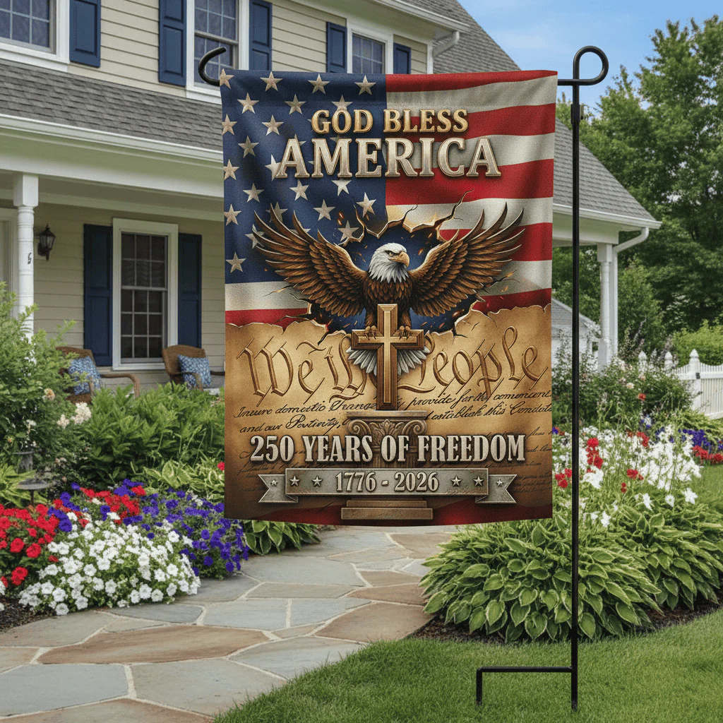 God Bless America 250 Years Of Freedom - Patriotic Flag - Gift For Family