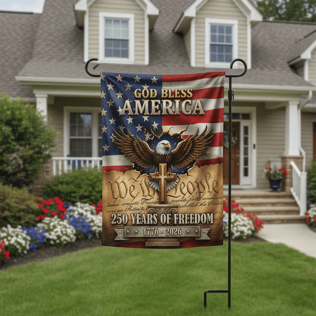 God Bless America 250 Years Of Freedom - Patriotic Flag - Gift For Family - Image 4