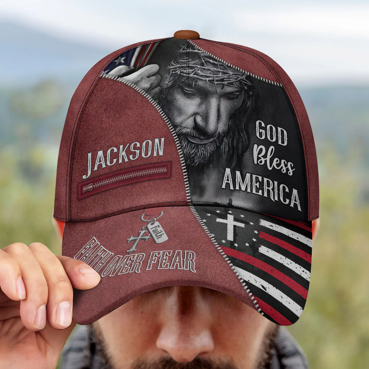 God Bless America - Personalized Classic Cap - Christian Gift For Him BA01 - Image 2
