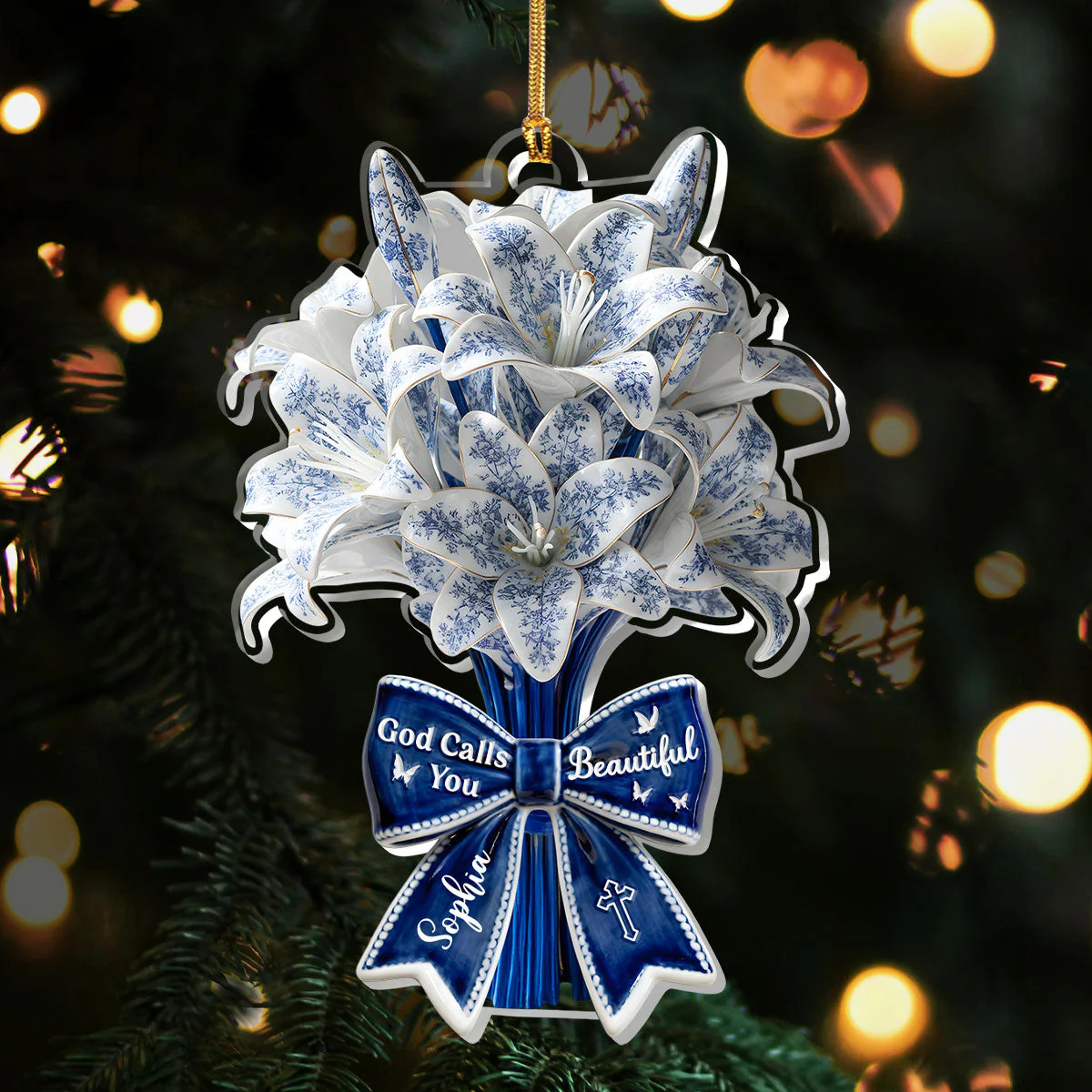 God Calls You Beautiful - Personalized Acrylic Ornament - Gift For Christmas HL128
