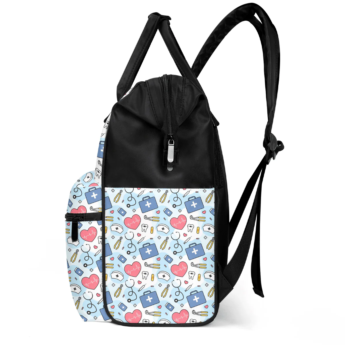 God Is Within Her - Personalized Duckbilled Backpack - Gift For Nurse | NR3 HN02 - Image 2