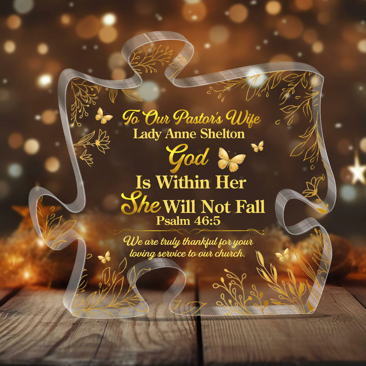 God Is Within Her She Will Not Fall - Personalized Acrylic Plaque TD118 - Image 2