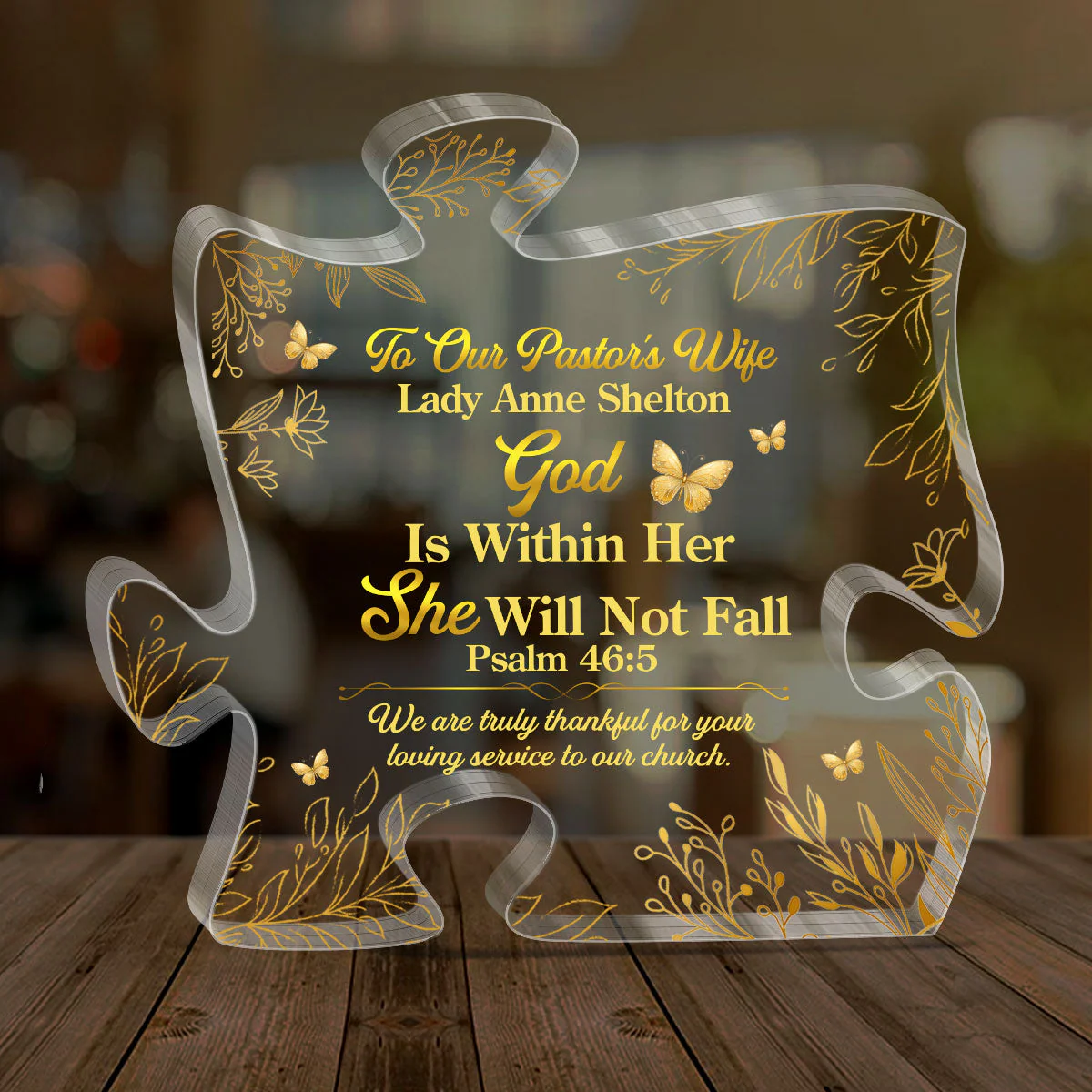 God Is Within Her She Will Not Fall - Personalized Acrylic Plaque TD118 - Image 3