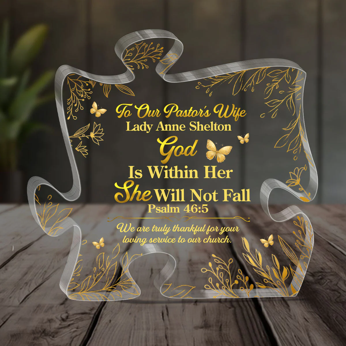 God Is Within Her She Will Not Fall - Personalized Acrylic Plaque TD118 - Image 4