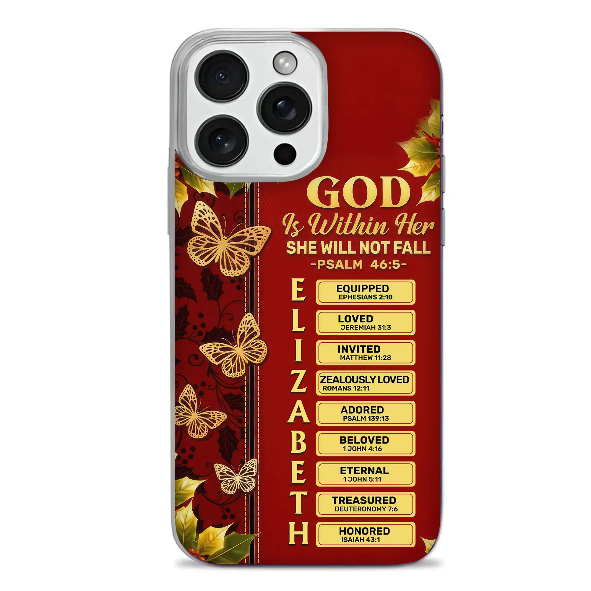 God Is Within Her She Will Not Fall - Personalized Phone Case - Gifts For Christmas TD118