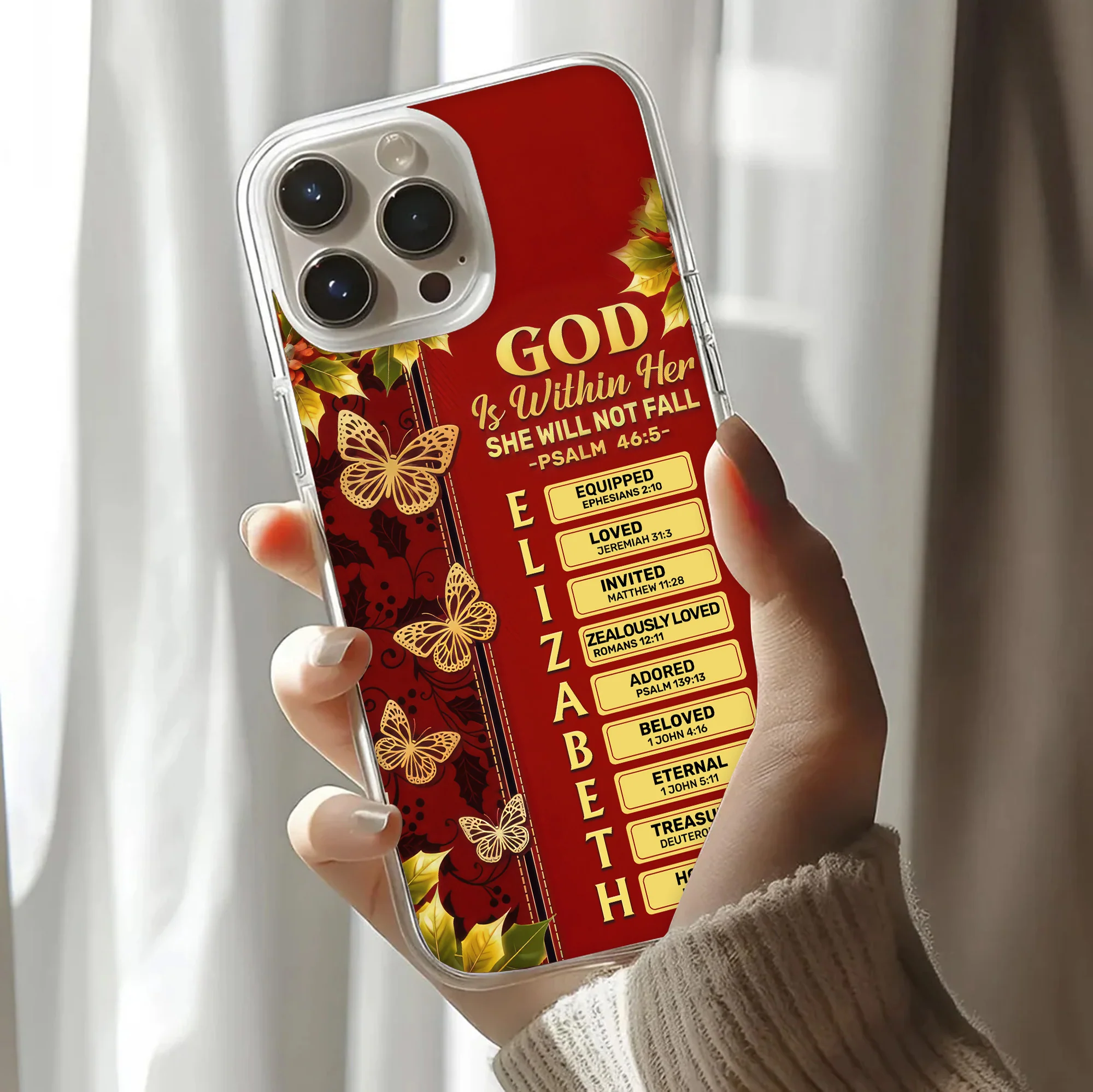 God Is Within Her She Will Not Fall - Personalized Phone Case - Gifts For Christmas TD118 - Image 3