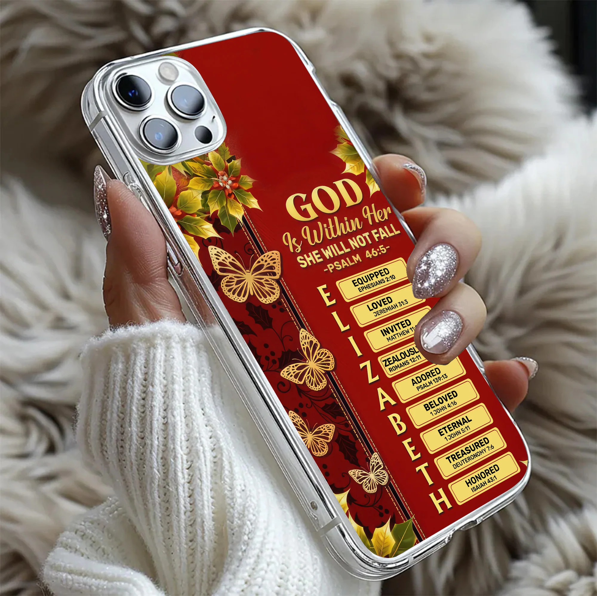 God Is Within Her She Will Not Fall - Personalized Phone Case - Gifts For Christmas TD118 - Image 5