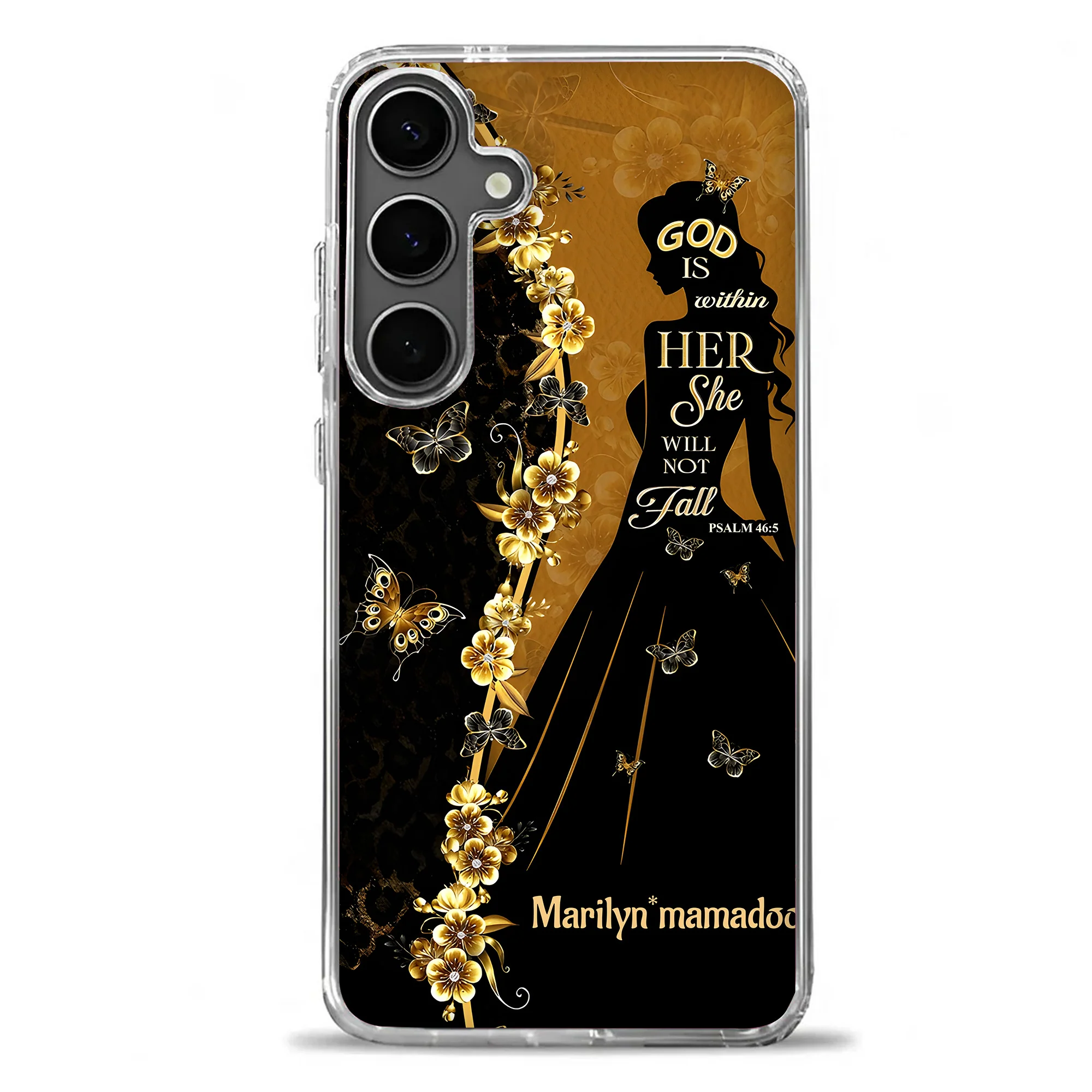 God Is Within Her She Will Not Fall - Personalized Silicone Phone Case - Image 2