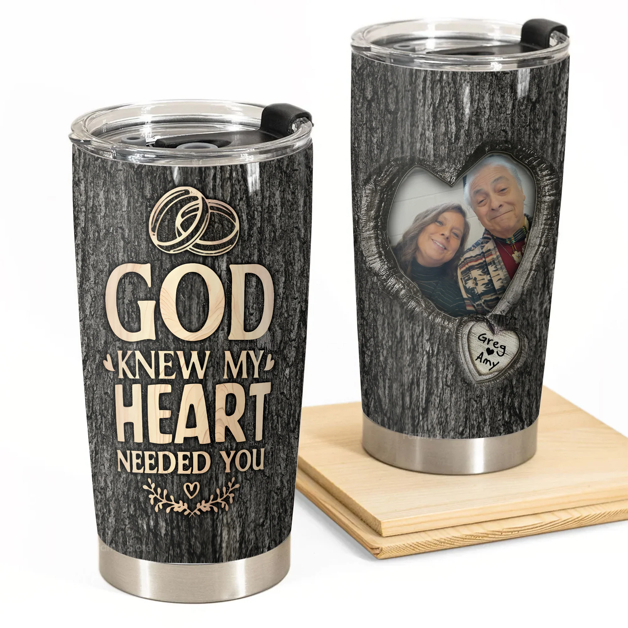 God Knew My Heart Needed You | Personalized Stainless Steel Tumbler