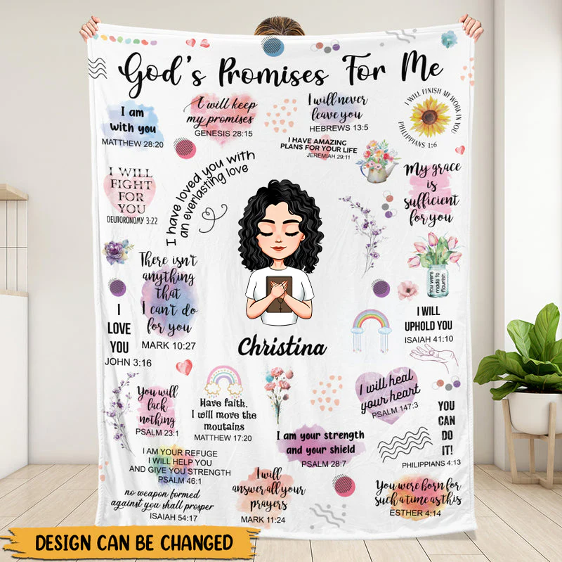 God’s Promises For Me - Personalized Blanket - Best Gift For Mother, For Grandma | CLGOD05 TD118 - Image 2
