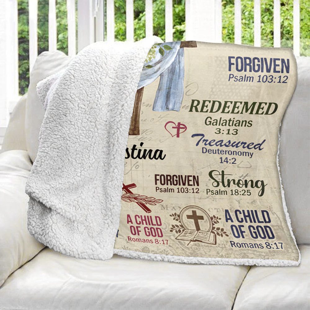 God Says I Am A Child Of God - Personalized Blanket HL128 - Image 3