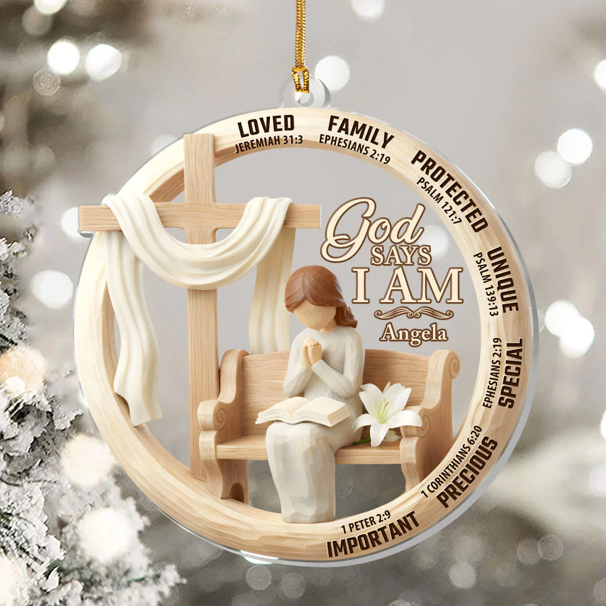 God Says I Am At The Church - Personalized 1-Layer Acrylic Ornament HL128 - Image 5