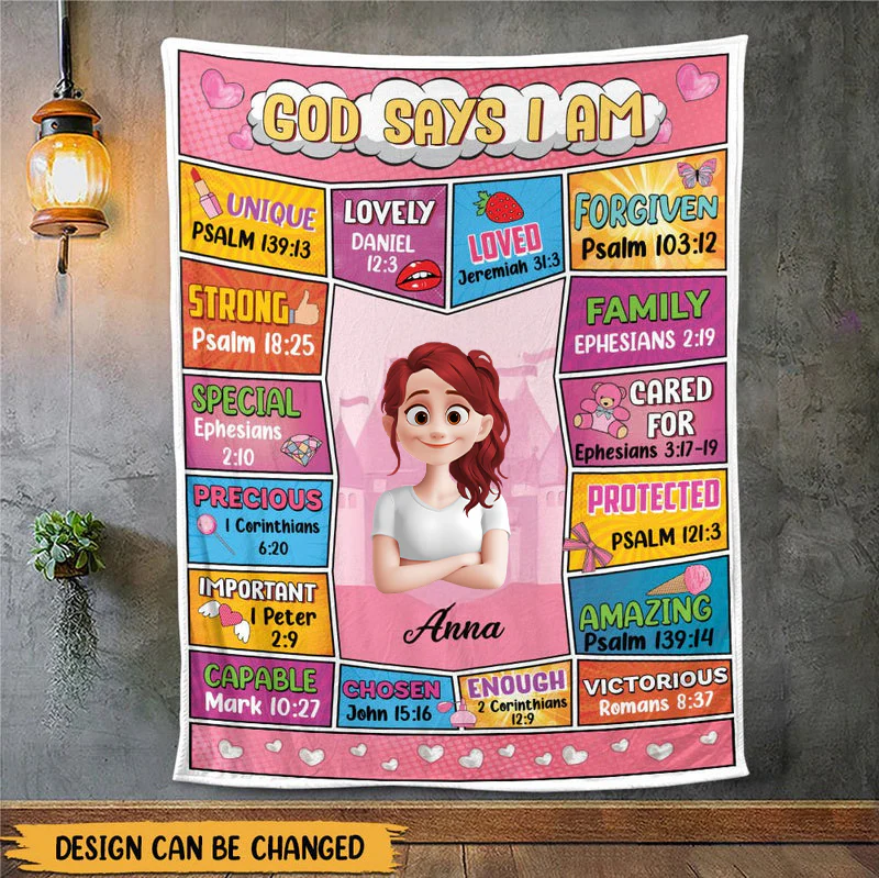 God Says I Am Comic Ver - Personalized Blanket - Meaningful Gift For Birthday | GR29.Ver3 TD118 - Image 5
