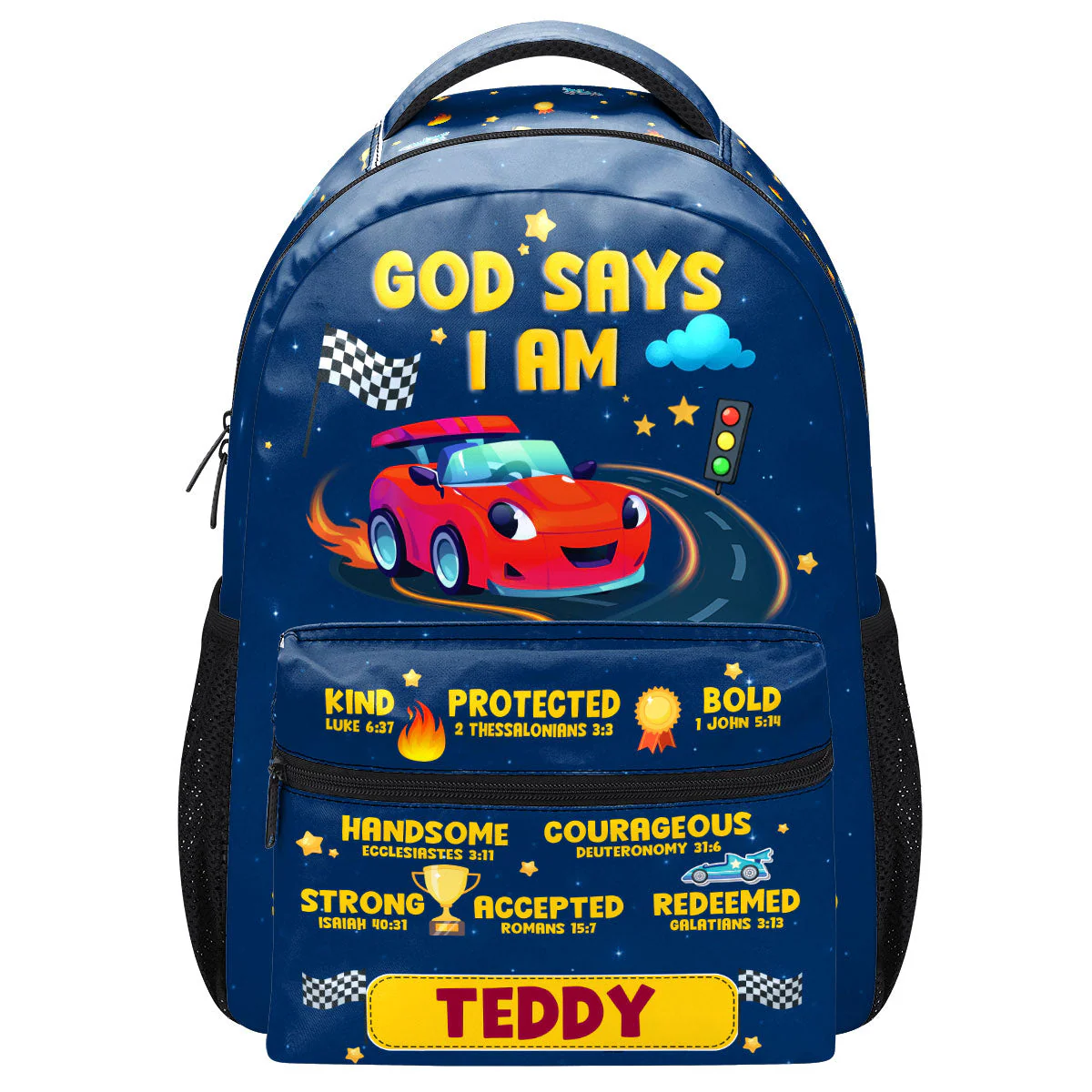 God Says I Am Courageous - Personalized Backpack - Back To School Gift For Kids TD118