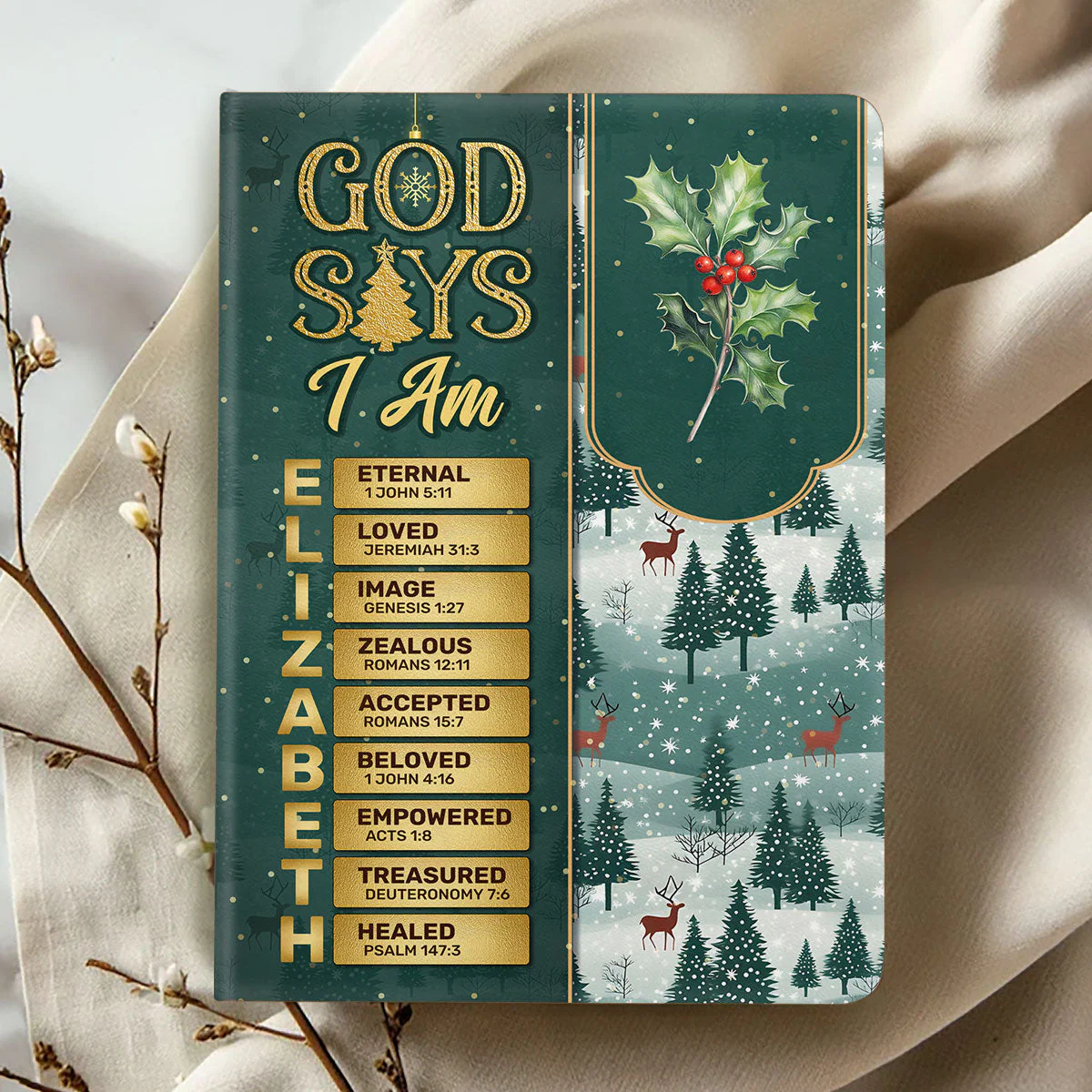 God Says I Am Eternal - Personalized Leather Cover Notebook TD118 - Image 2