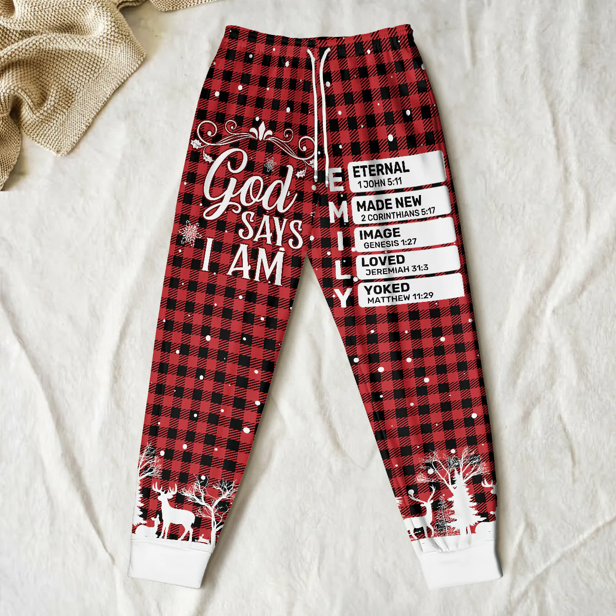 God Says I Am Eternal - Personalized Sweatpants - Gift for Christmas | TD118