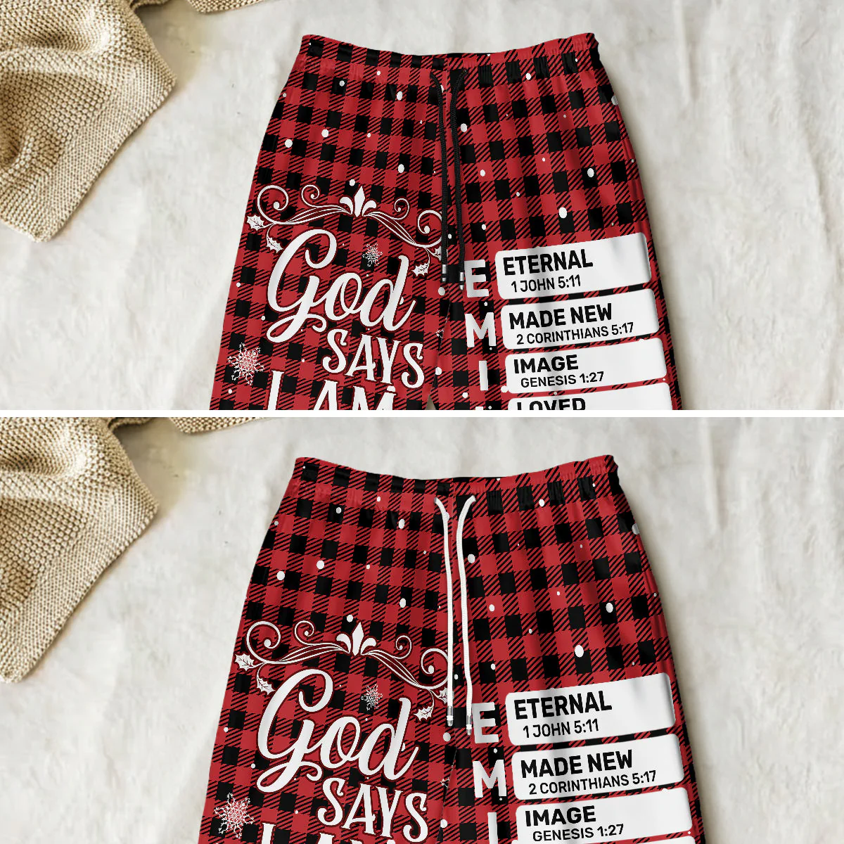 God Says I Am Eternal - Personalized Sweatpants - Gift for Christmas | TD118 - Image 4