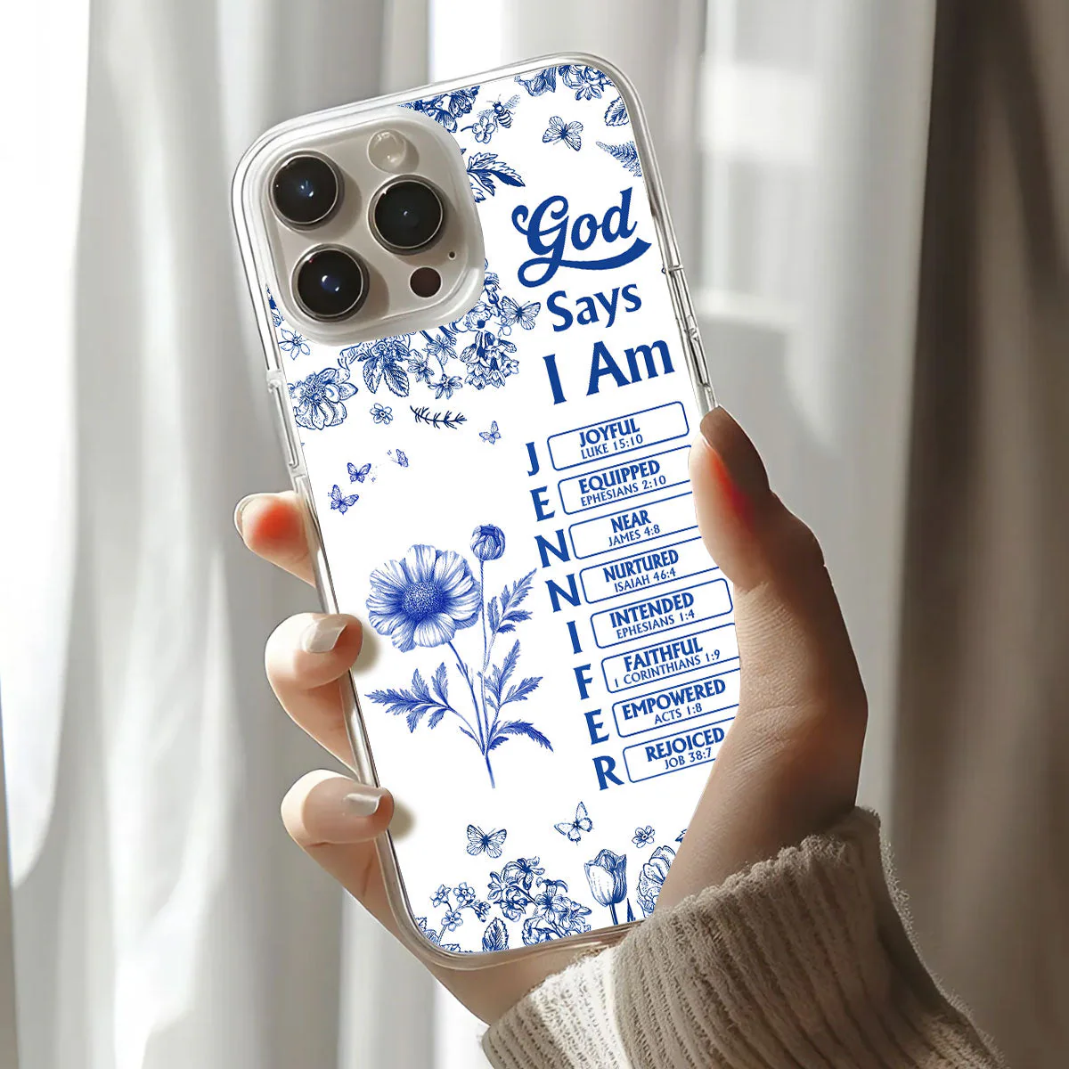 God Says I Am Joyful - Personalized Phone Case TD118 - Image 3