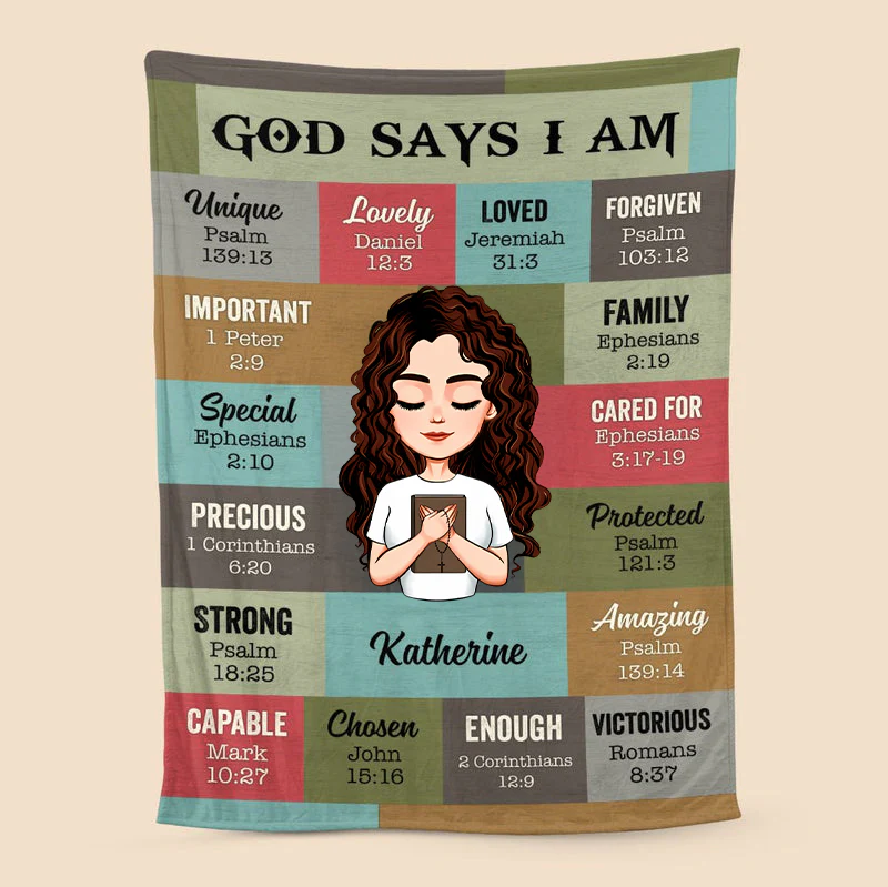 God Says I Am Loved - Personalized Blanket - Meaningful Gift For Birthday TD118 - Image 4