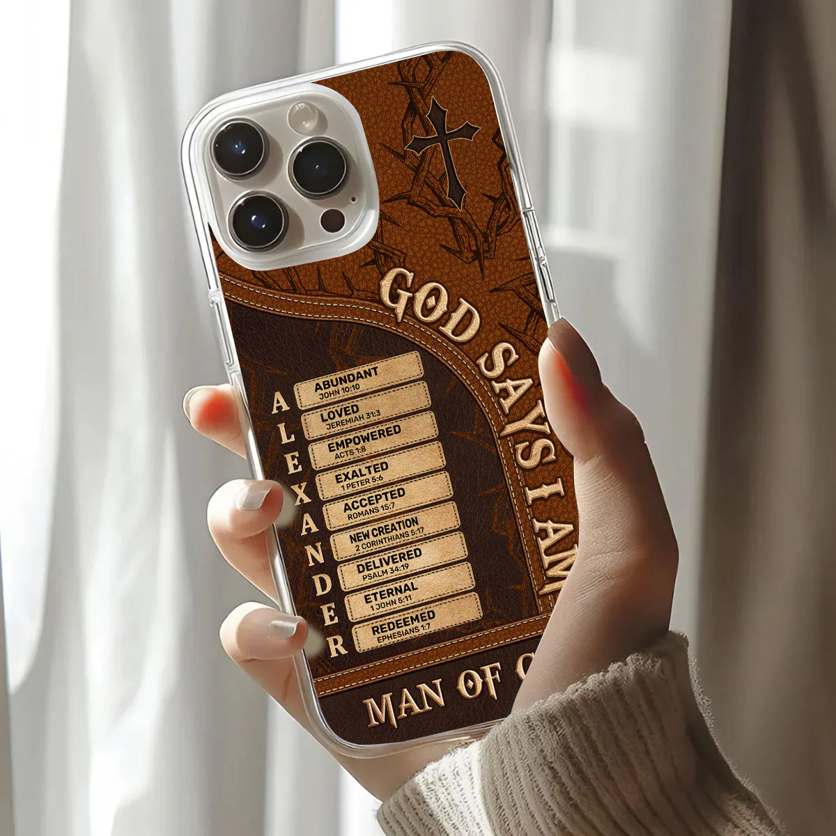 God Says I Am Man Of God - Personalized Phone Case TD118 - Image 3