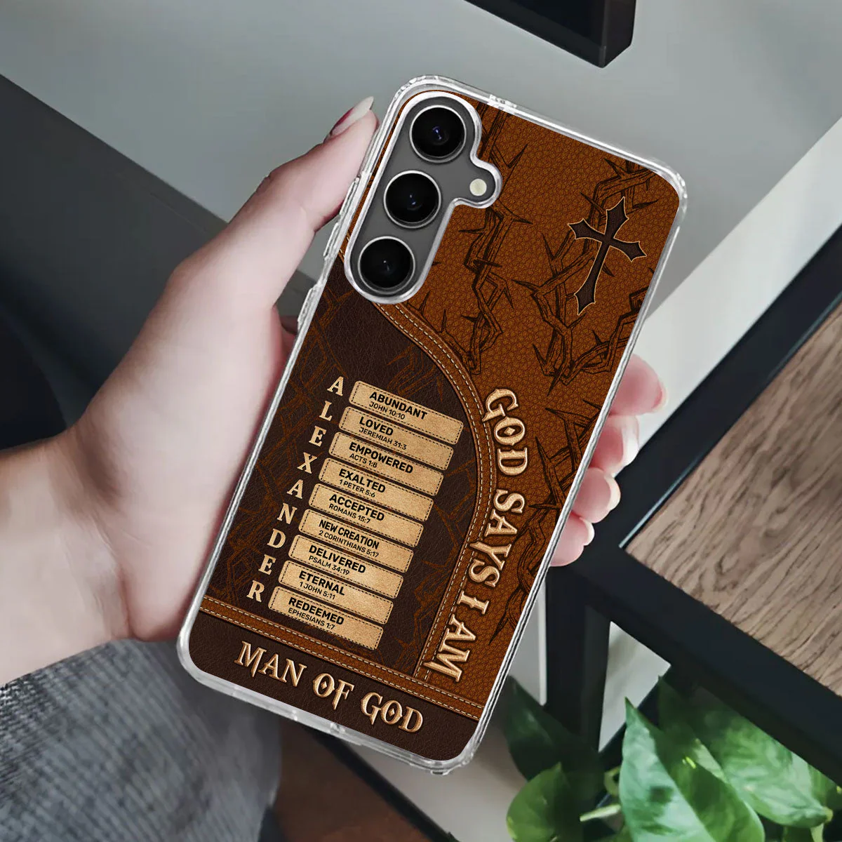 God Says I Am Man Of God - Personalized Phone Case TD118 - Image 4