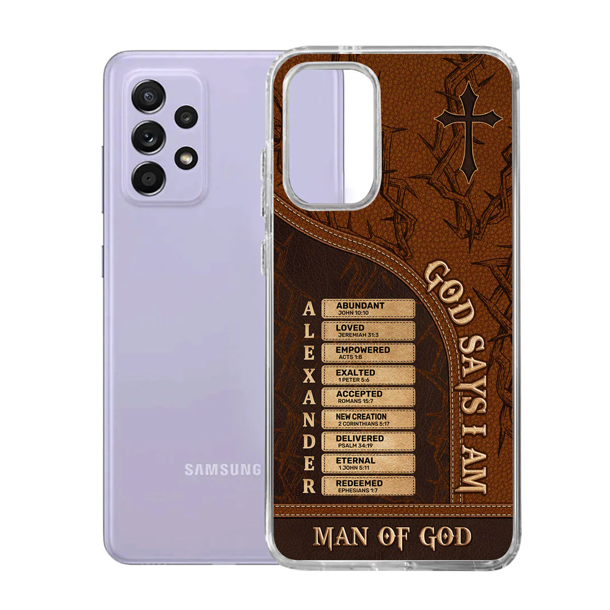God Says I Am Man Of God - Personalized Phone Case TD118 - Image 6