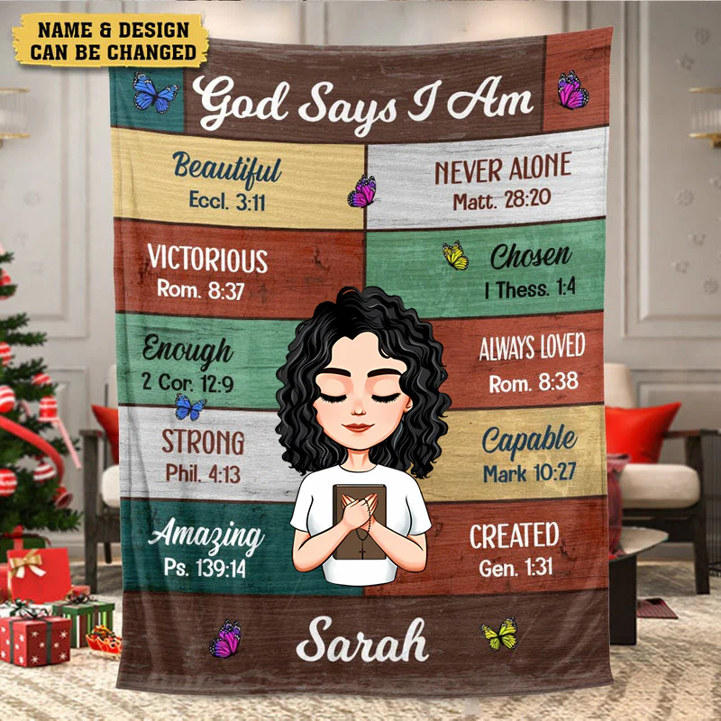 God Says I Am Never Alone - Personalized Blanket - Best Gift For Birthday | CLGOD05 TD118 - Image 2