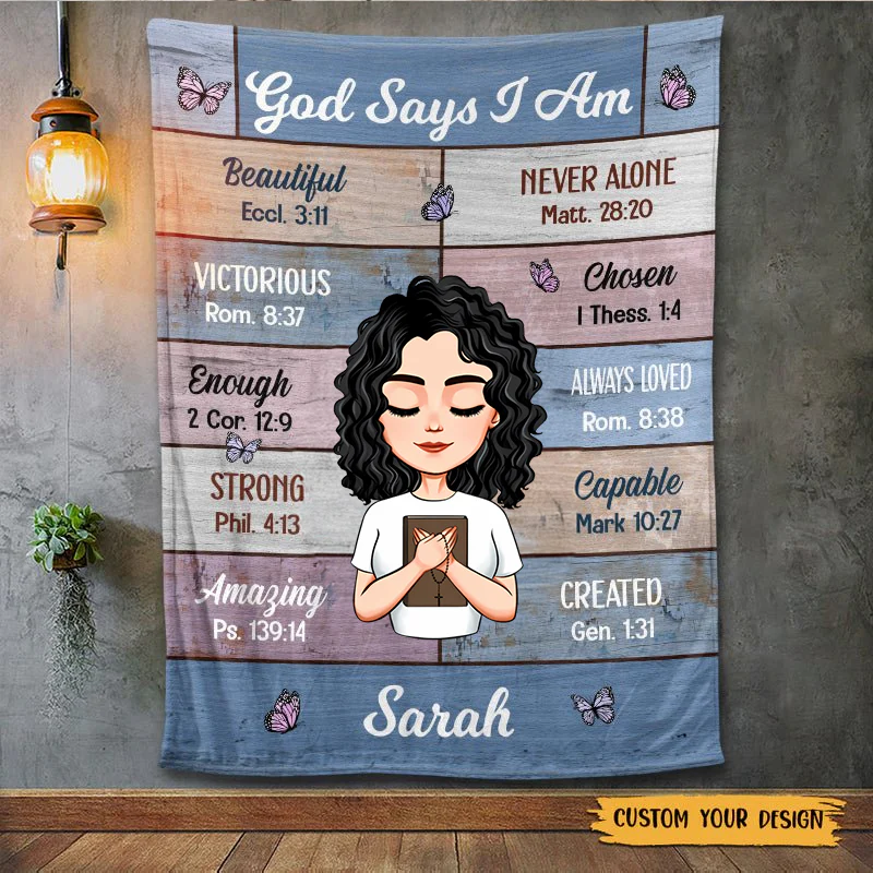 God Says I Am Never Alone - Personalized Blanket - Best Gift For Birthday | CLGOD05 TD118 - Image 4