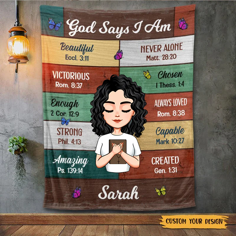 God Says I Am Never Alone - Personalized Blanket - Best Gift For Birthday | CLGOD05 TD118 - Image 5