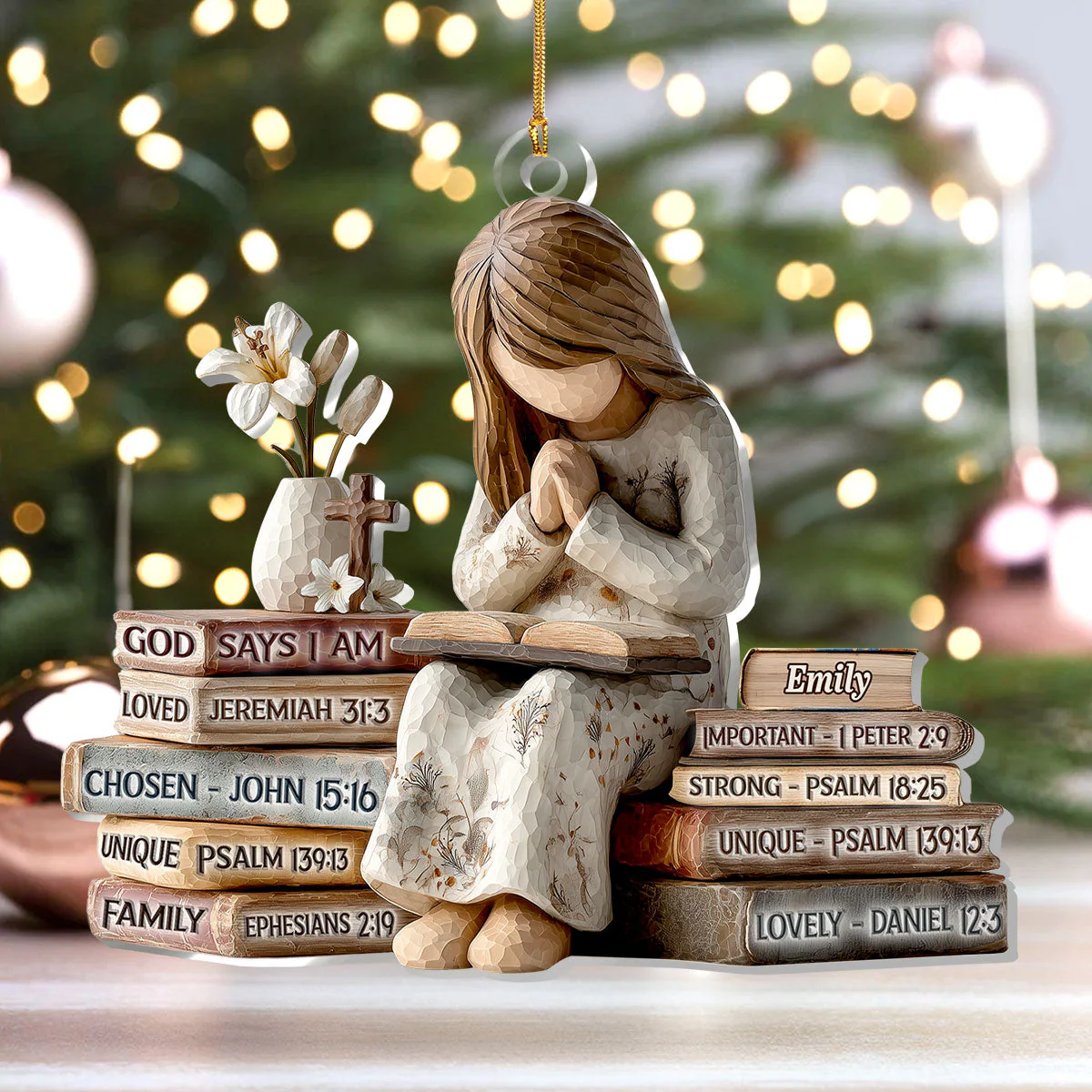 God Says I Am - Personalized 1-Layer Acrylic Ornament HL128 - Image 4