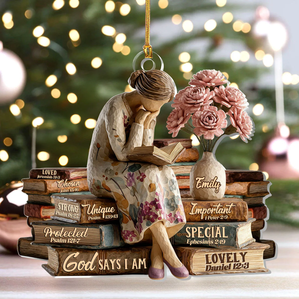 God Says I Am - Personalized 1-Layer Acrylic Ornament HL128 - Image 4
