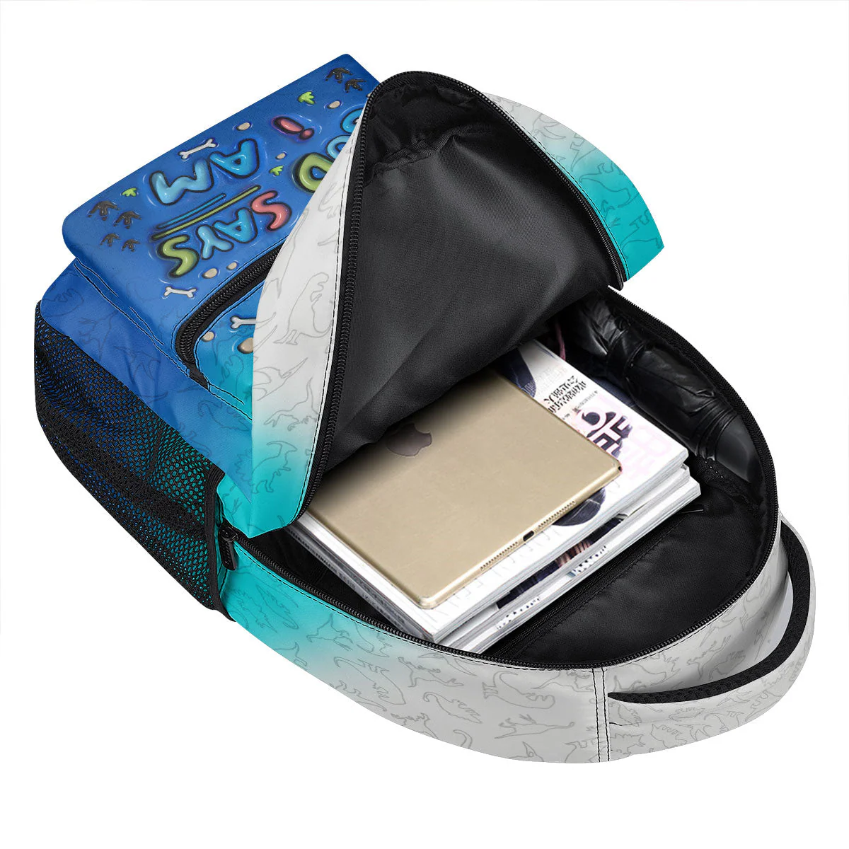 God Says I Am - Personalized 3D Inflated Effect Printed Backpack - Gift For Kids TD118 - Image 6