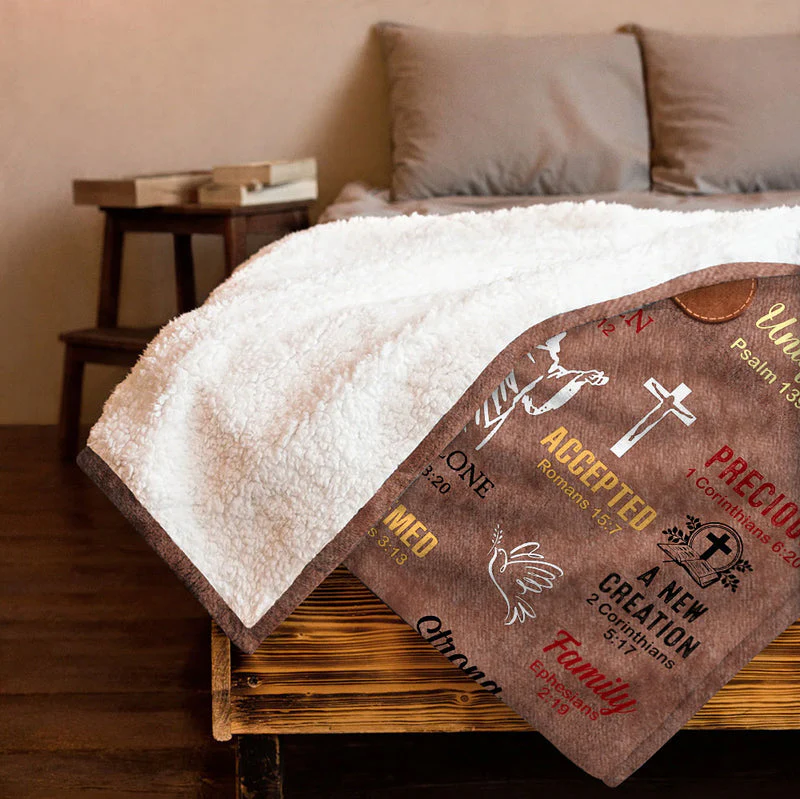 God Says I Am - Personalized Blanket HL128 - Image 4