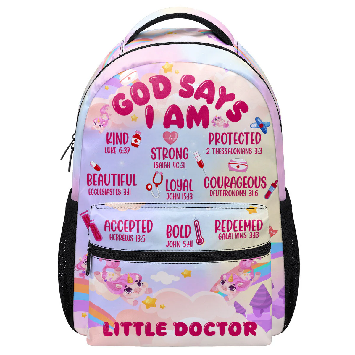 God Says I Am - Personalized Canvas Backpack - First Day Of School Gift For Kids TD118