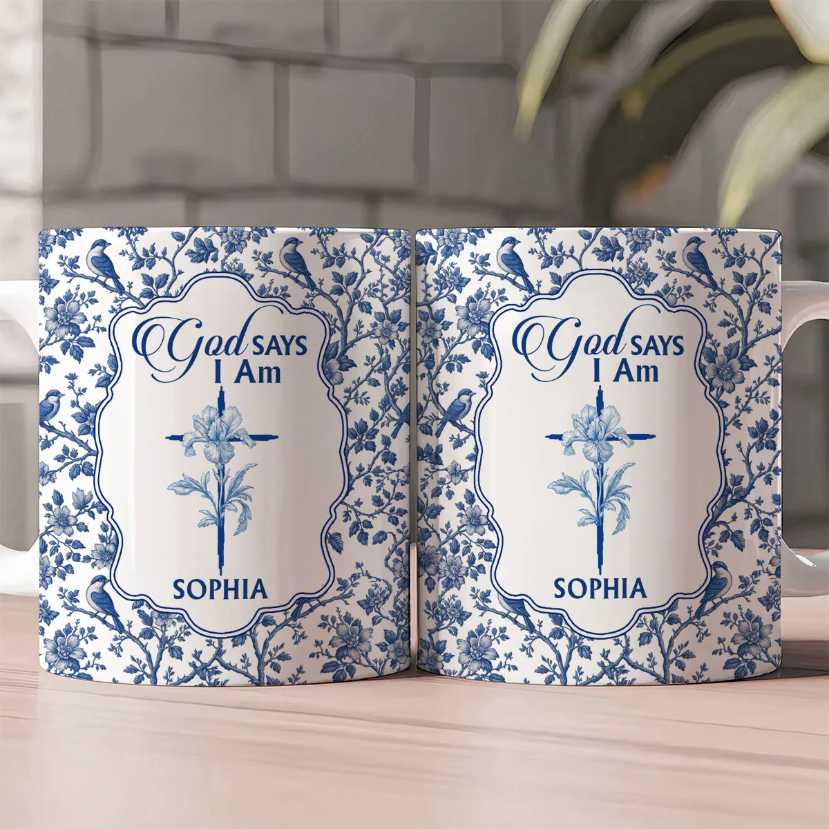 God Says I Am - Personalized Ceramic Coffee Mug - Christian Gift For Her BA01 - Image 2