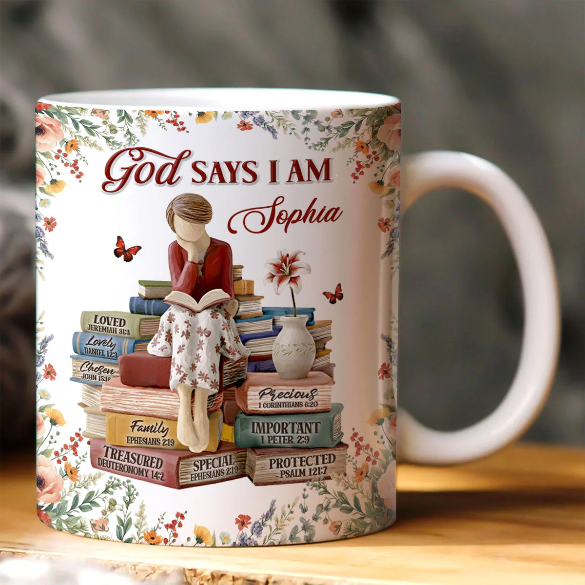 God Says I Am - Personalized Ceramic Coffee Mug - Christian Gift