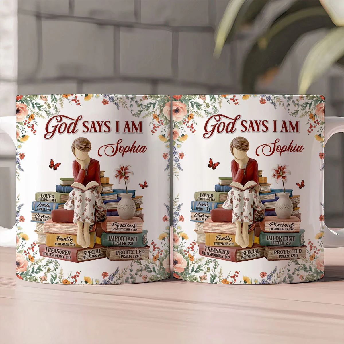 God Says I Am - Personalized Ceramic Coffee Mug - Christian Gift - Image 2