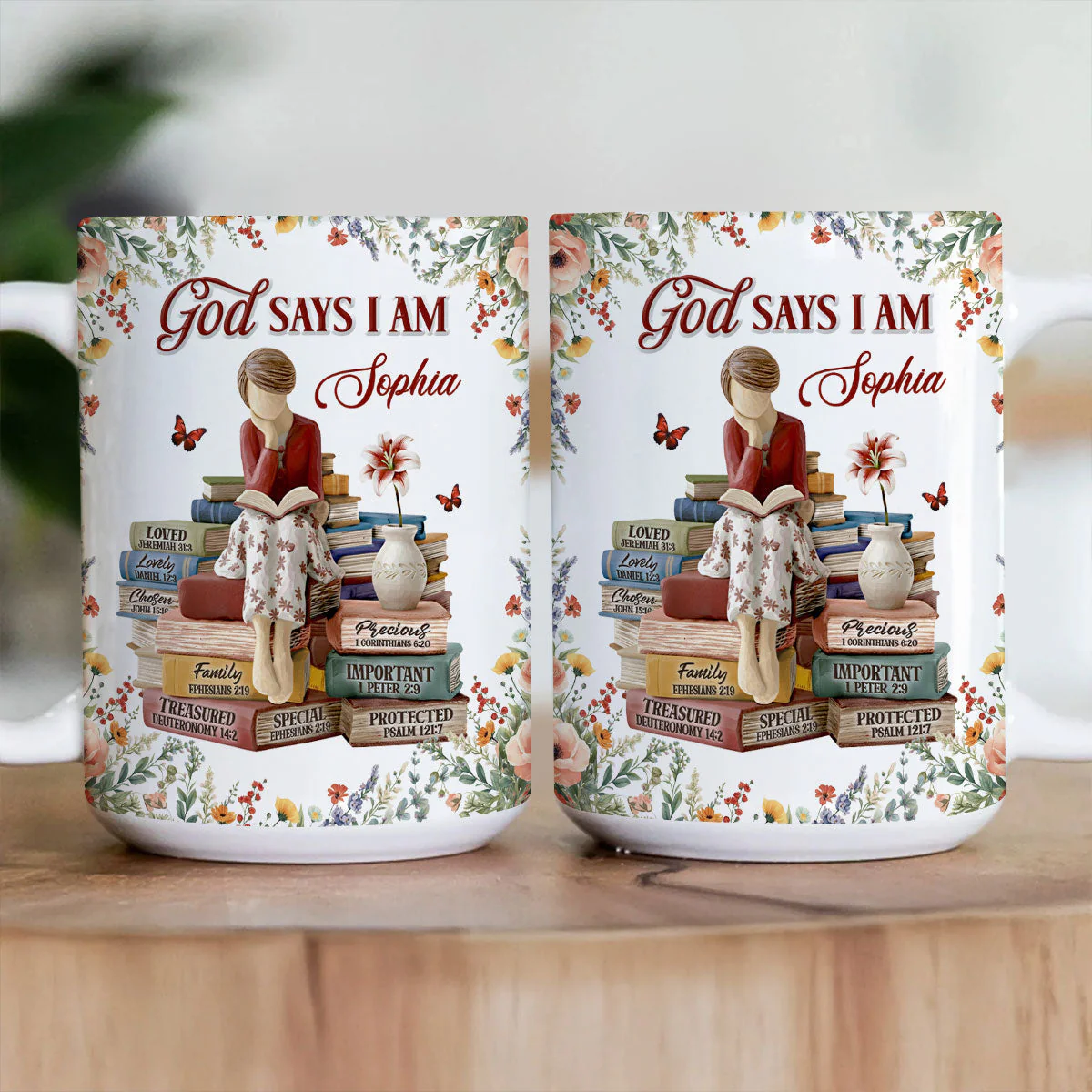 God Says I Am - Personalized Ceramic Coffee Mug - Christian Gift - Image 3