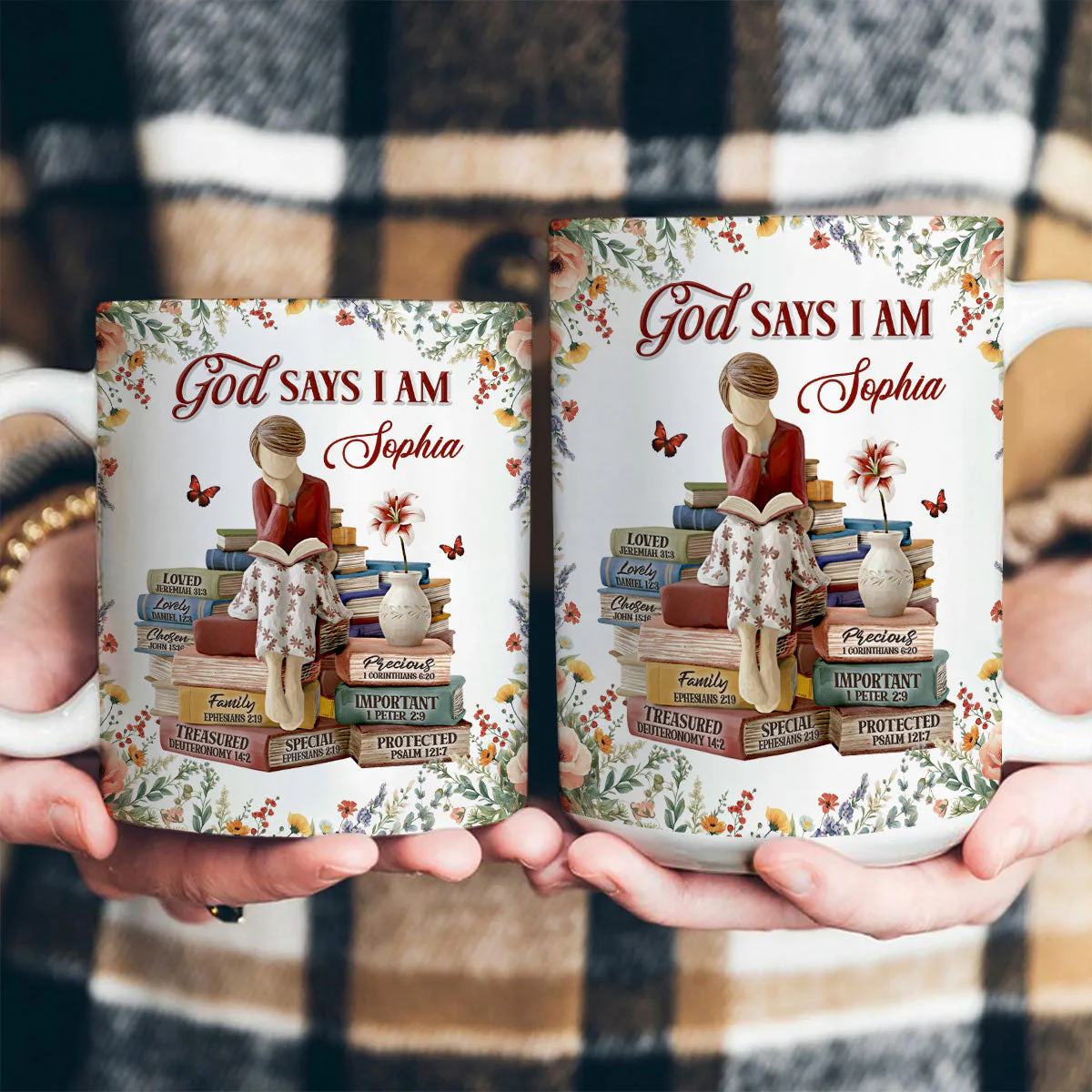 God Says I Am - Personalized Ceramic Coffee Mug - Christian Gift - Image 4