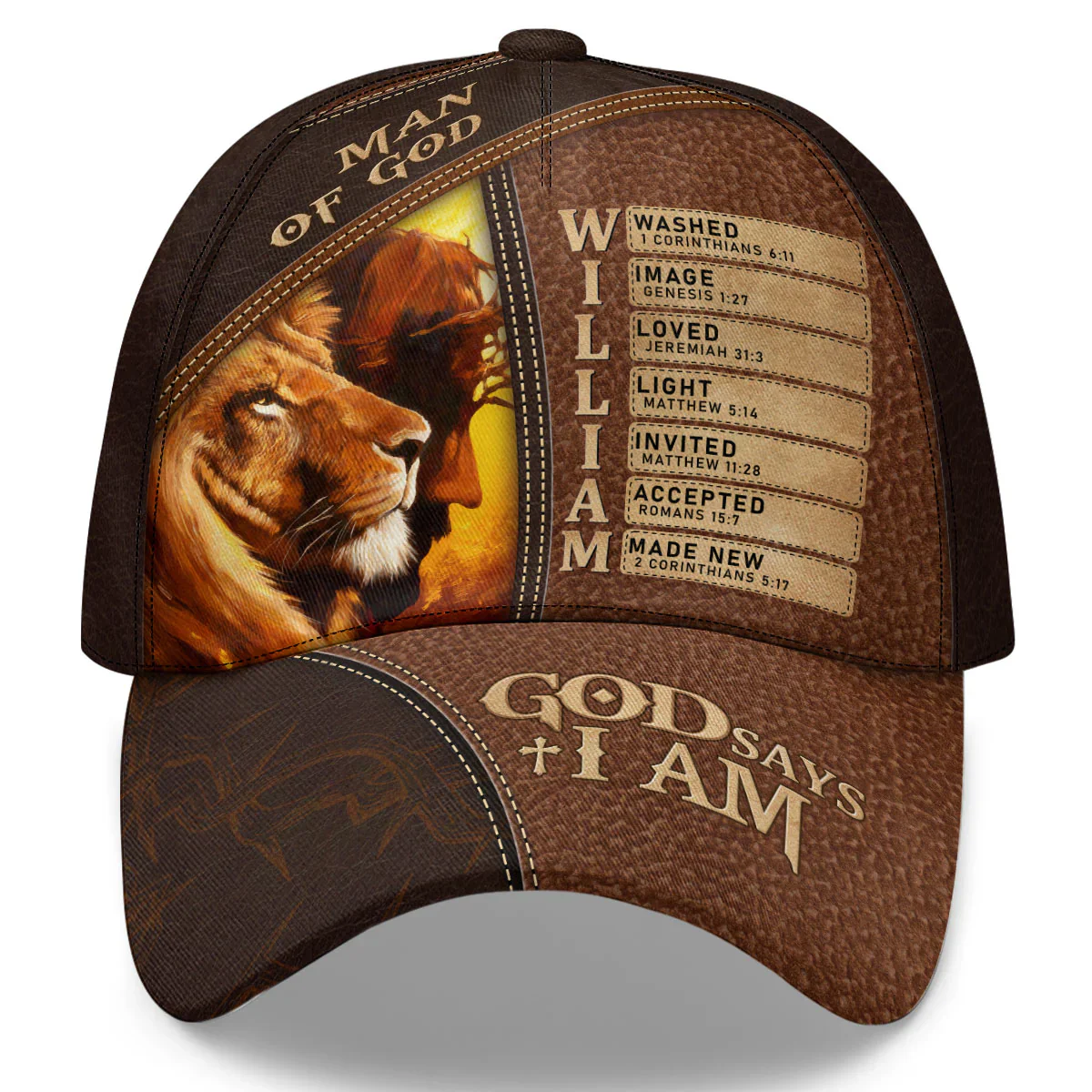 God Says I Am - Personalized Classic Cap - Christian Gift For Man BA01