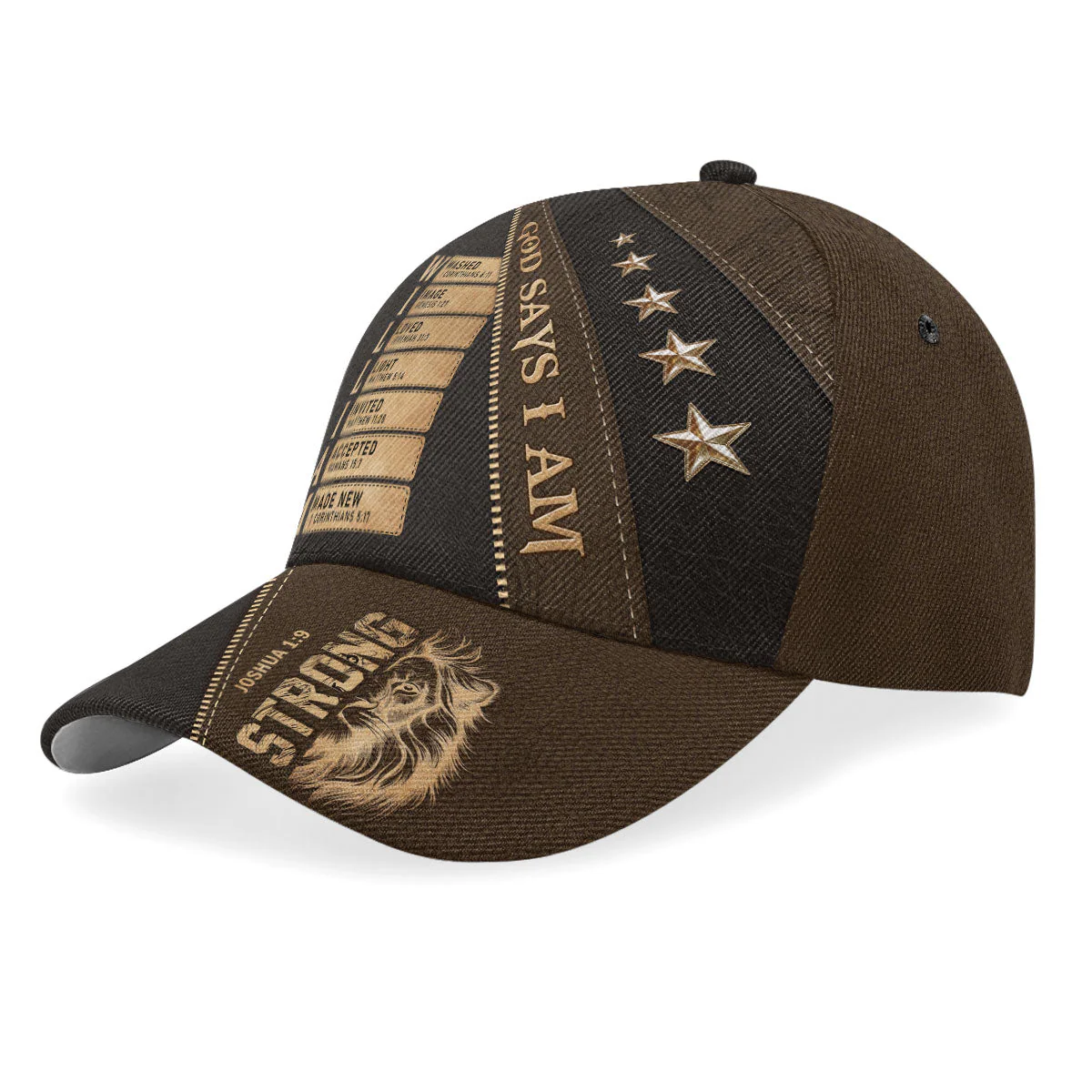 God Says I Am - Personalized Classic Cap -  Christian Gift For Man BA01 - Image 2