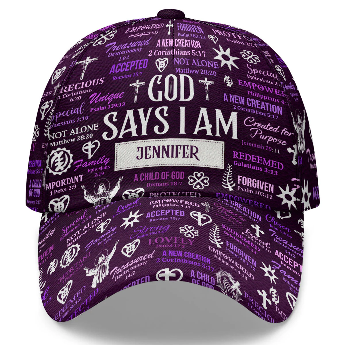 God Says I Am - Personalized Classic Cap - Christian Gift For Mom, Grandma BA01