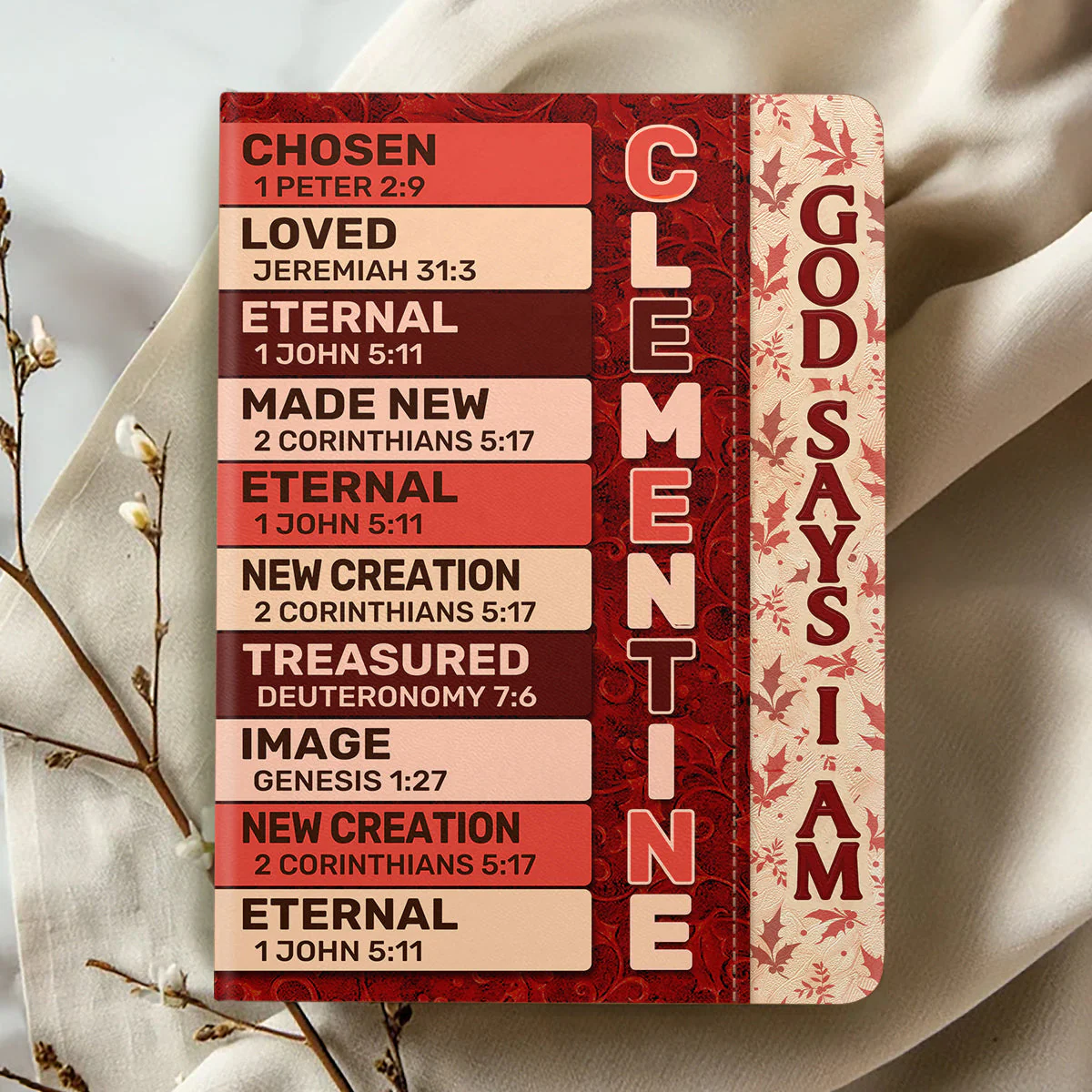God Says I Am - Personalized Leather Cover Notebook - Gift For Christmas TD118 - Image 2
