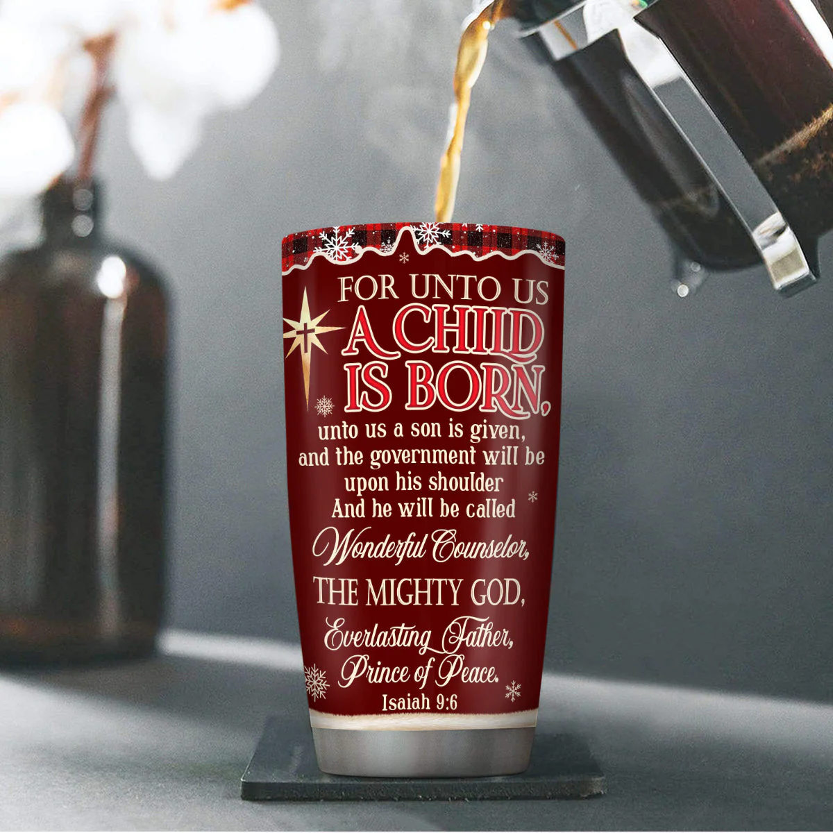 God Says I Am - Personalized Stainless Steel Tumbler HL128 - Image 4