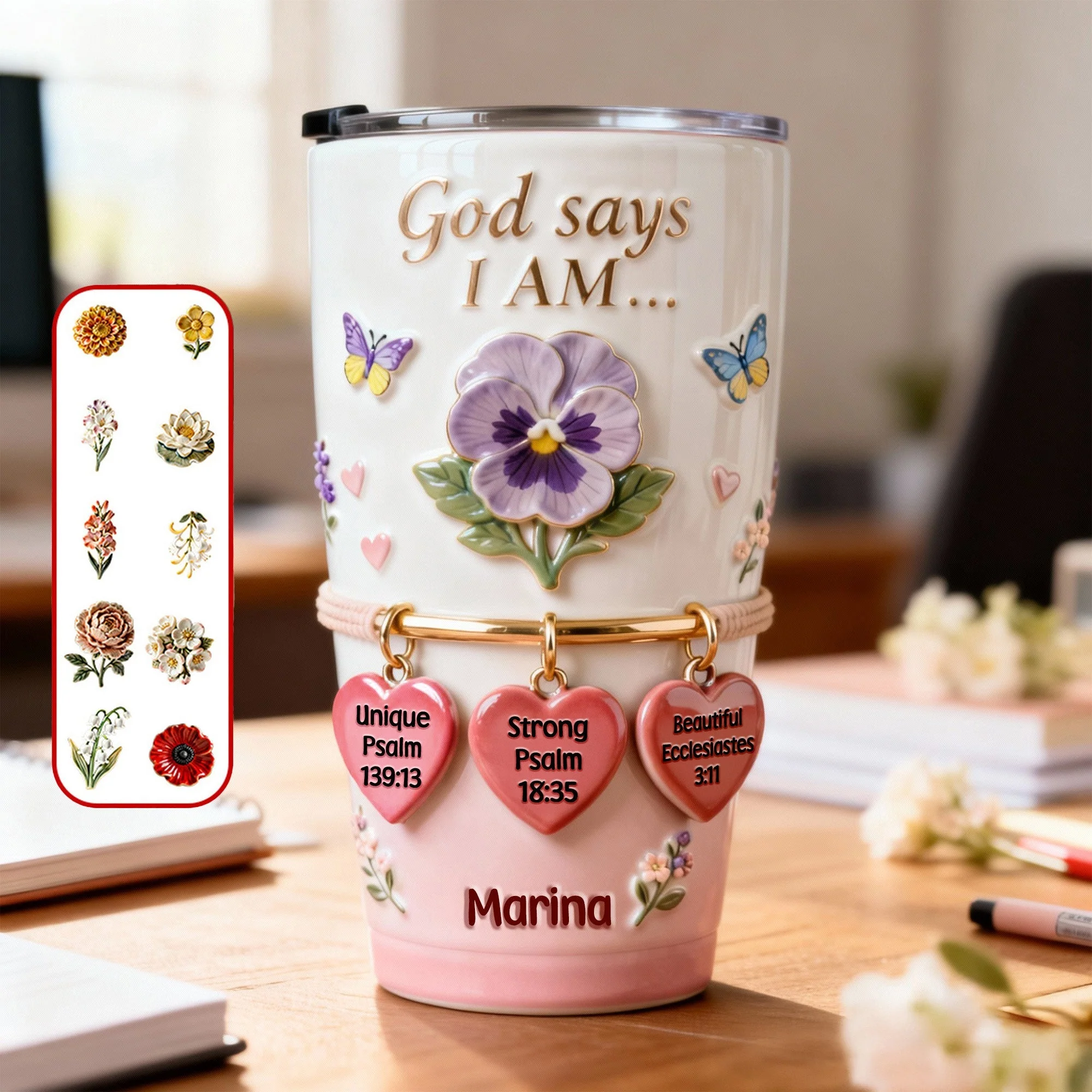 God Says I Am - Personalized Tumbler - Gift For Christians | NL122 - Image 2