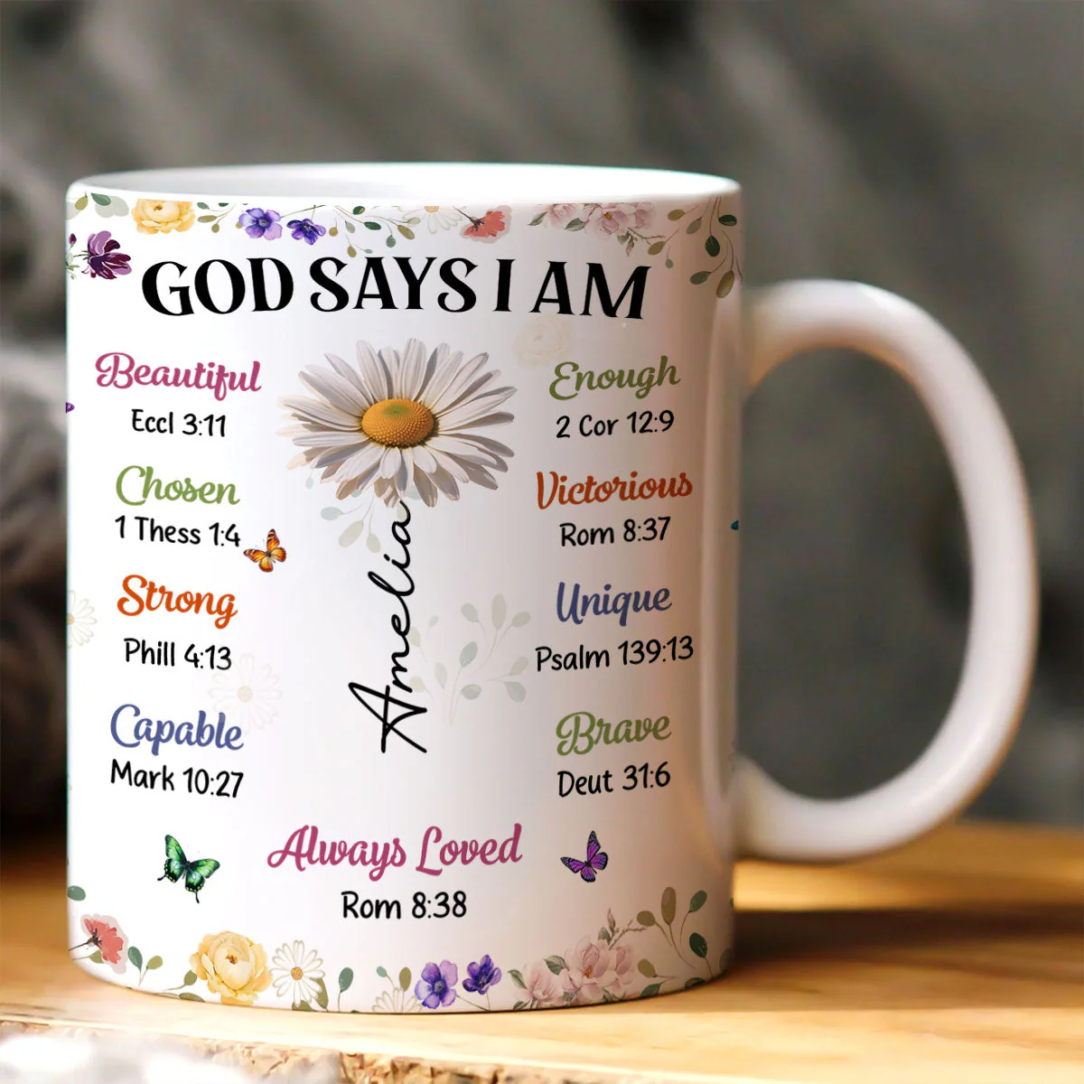 God Says I Am - Personalized Mug - Christian Gift