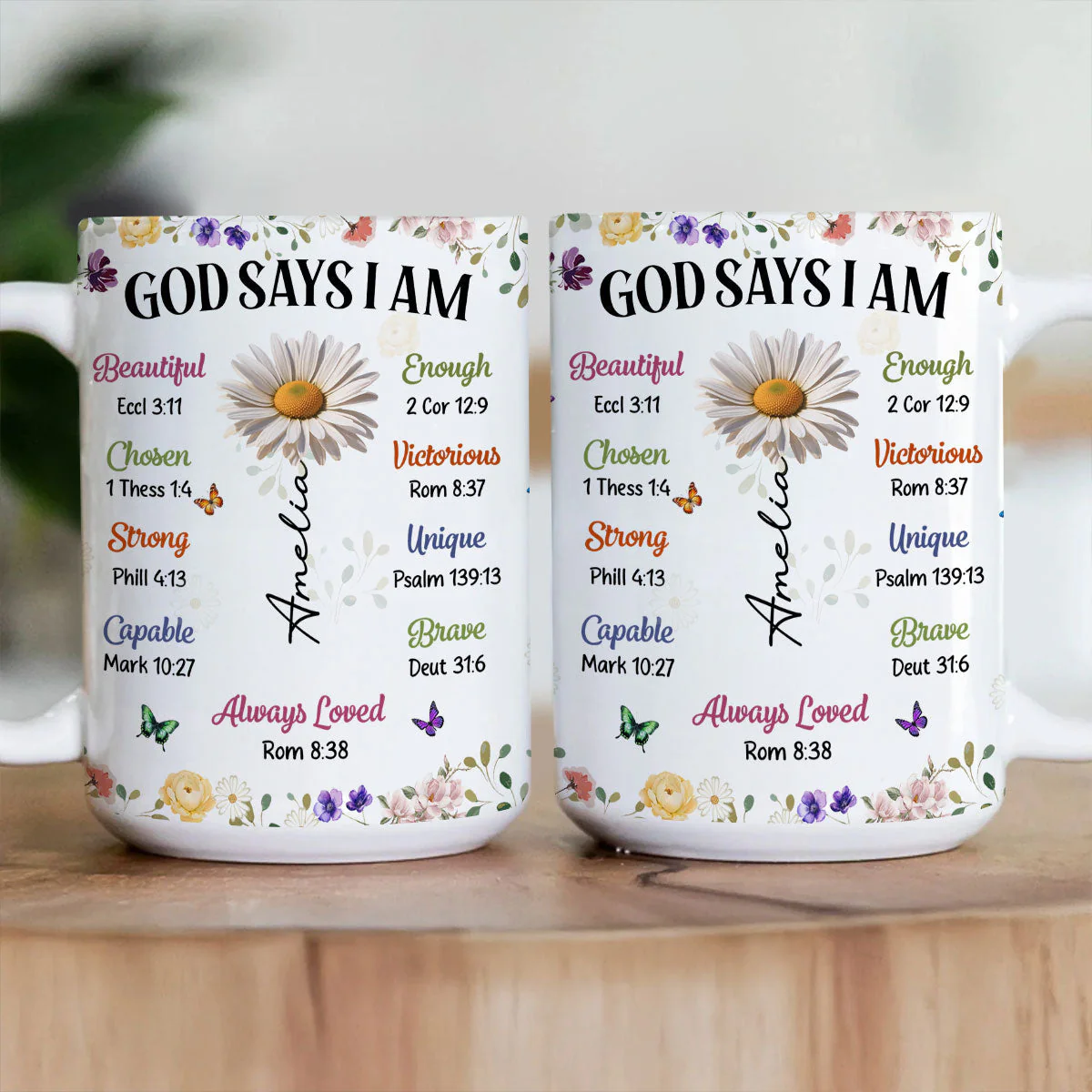 God Says I Am - Personalized Mug - Christian Gift - Image 3