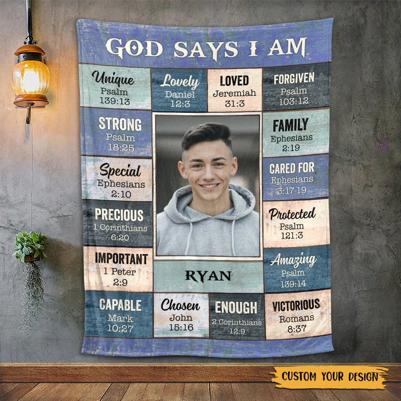 God Says I Am Pink (Photo) - Personalized Blanket - Meaningful Gifts For Birthday TD118 - Image 2