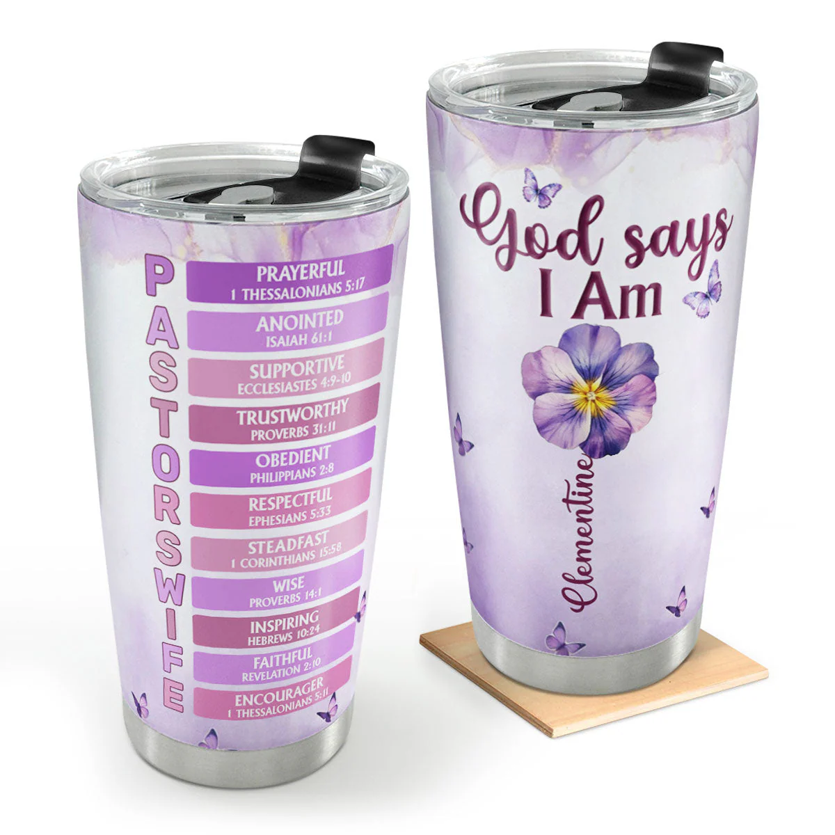 God Says I Am Prayerful - Personalized Stainless Steel Tumbler TD118